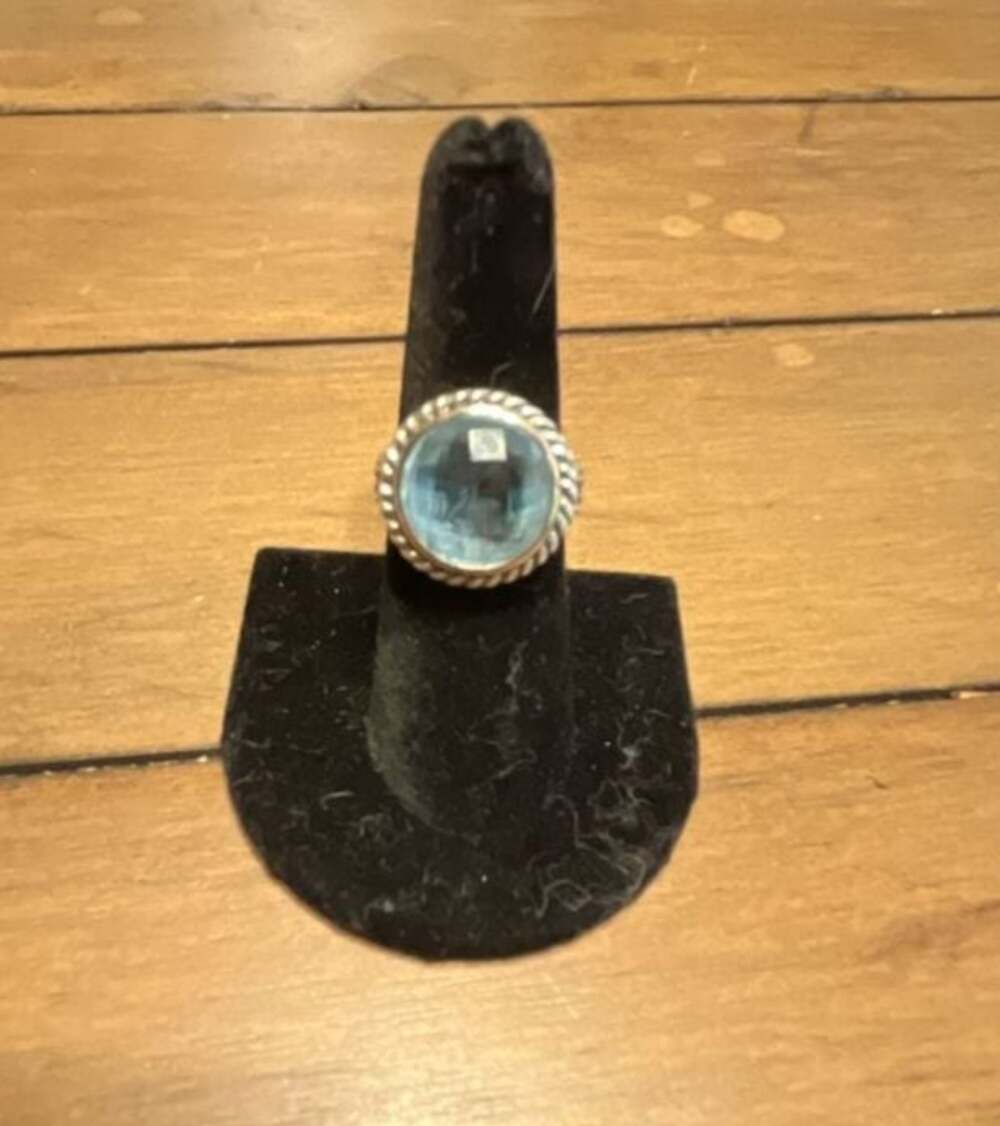 NVC Nataliya V. Collister 925 Sterling Silver Blue Topaz Statement Ring